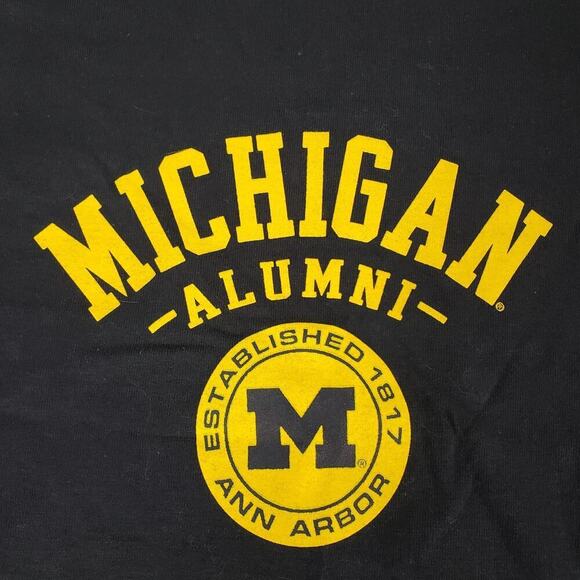 Champion Michigan Alumni T-Shirt Mens 2XL Blue Long Sleeve Cotton Crew Neck - Picture 2 of 7